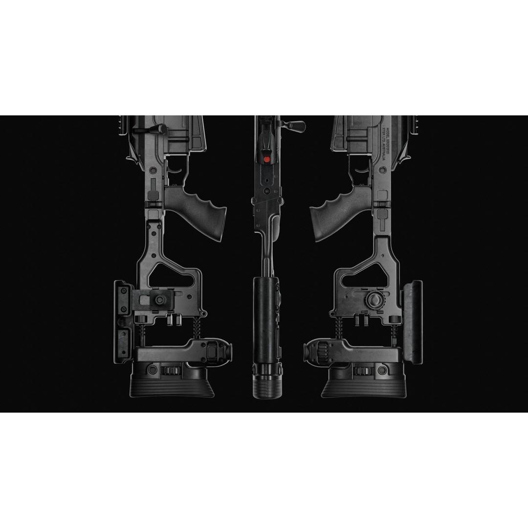 Blaser R93 XTEK Limited Australia 3D Model – Low Poly Game Asset, FBX - View 31