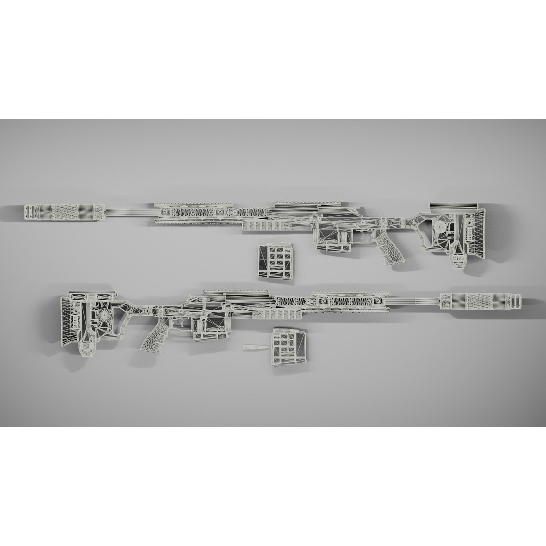 Blaser R93 XTEK Limited Australia 3D Model – Low Poly Game Asset, FBX - View 32