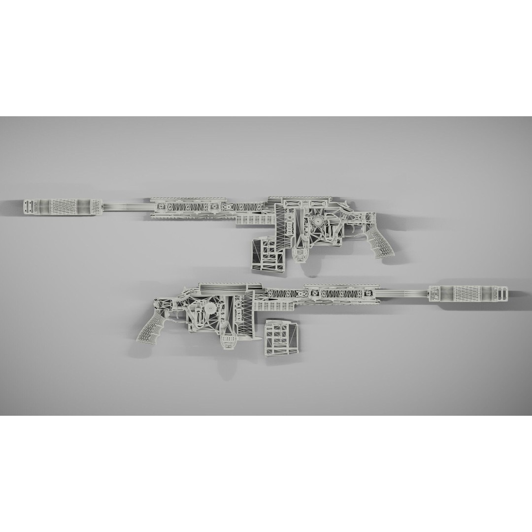 Blaser R93 XTEK Limited Australia 3D Model – Low Poly Game Asset, FBX - View 33