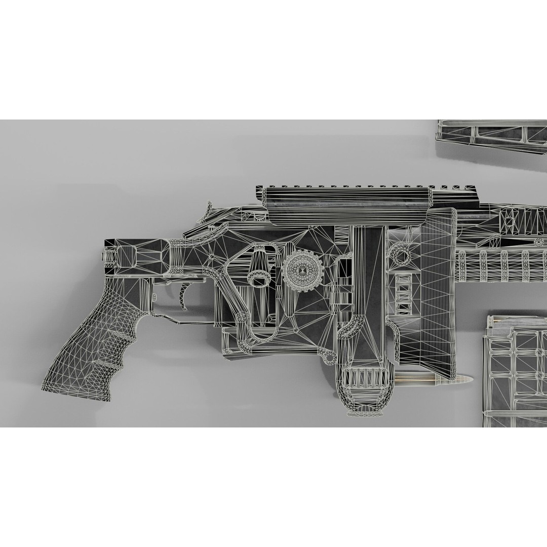 Blaser R93 XTEK Limited Australia 3D Model – Low Poly Game Asset, FBX - View 34