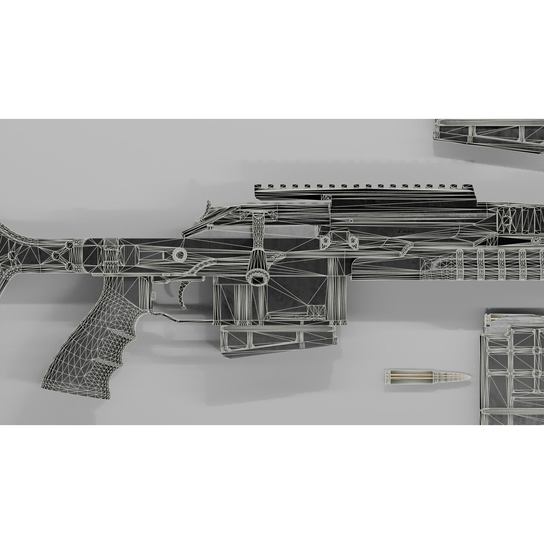 Blaser R93 XTEK Limited Australia 3D Model – Low Poly Game Asset, FBX - View 35