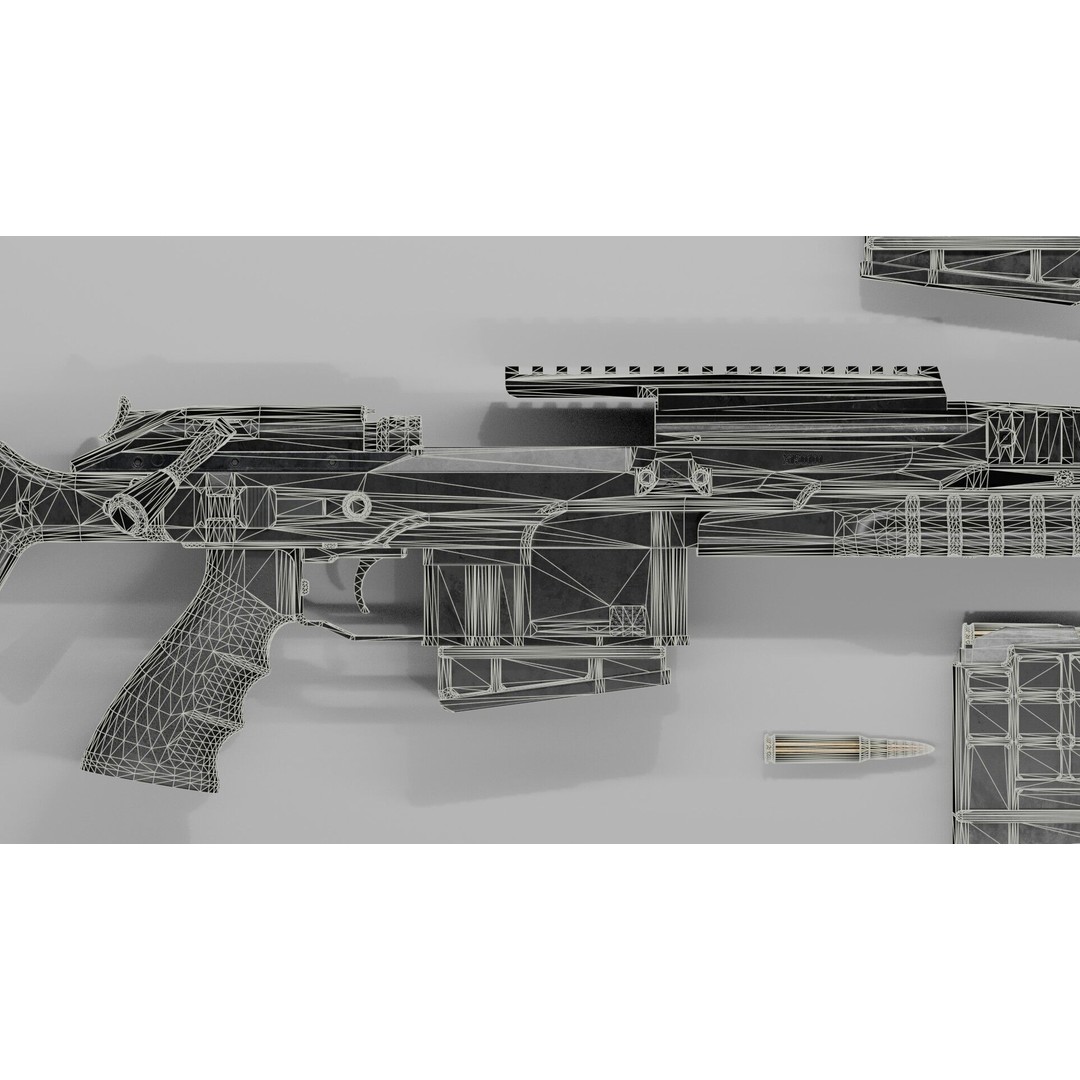 Blaser R93 XTEK Limited Australia 3D Model – Low Poly Game Asset, FBX - View 36