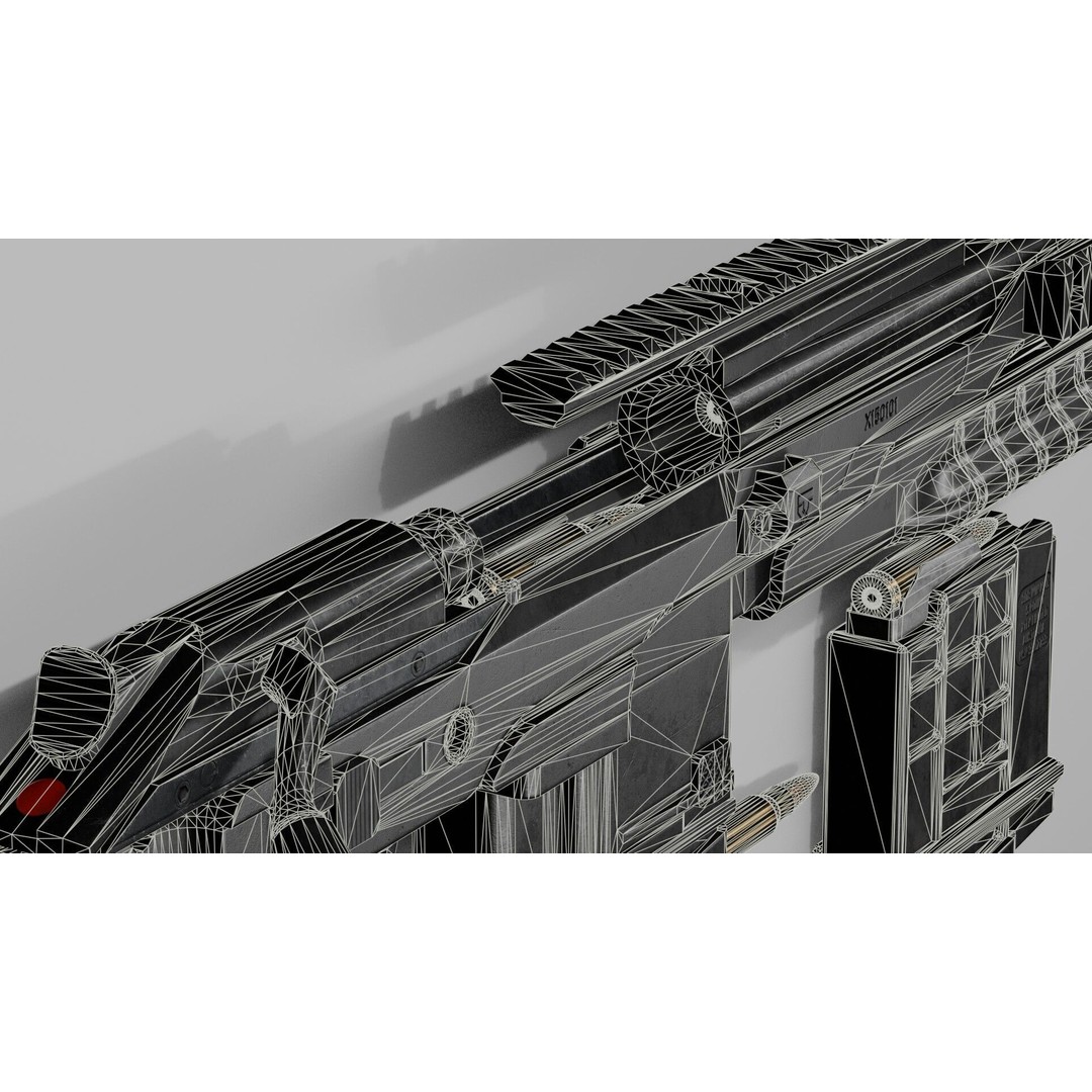 Blaser R93 XTEK Limited Australia 3D Model – Low Poly Game Asset, FBX - View 44