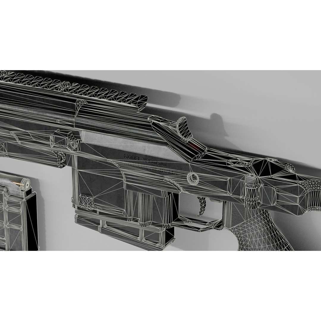 Blaser R93 XTEK Limited Australia 3D Model – Low Poly Game Asset, FBX - View 47