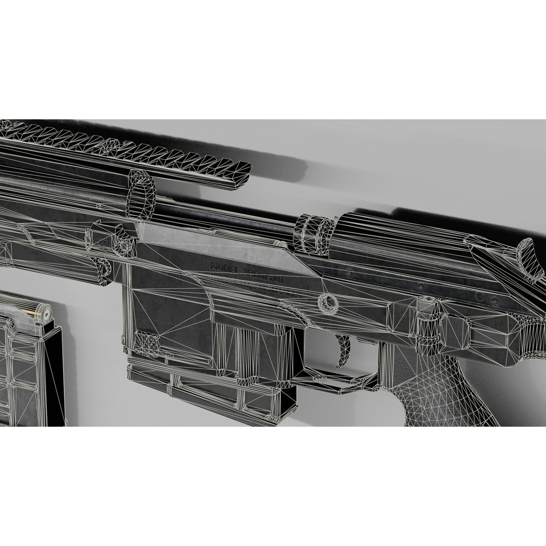Blaser R93 XTEK Limited Australia 3D Model – Low Poly Game Asset, FBX - View 48