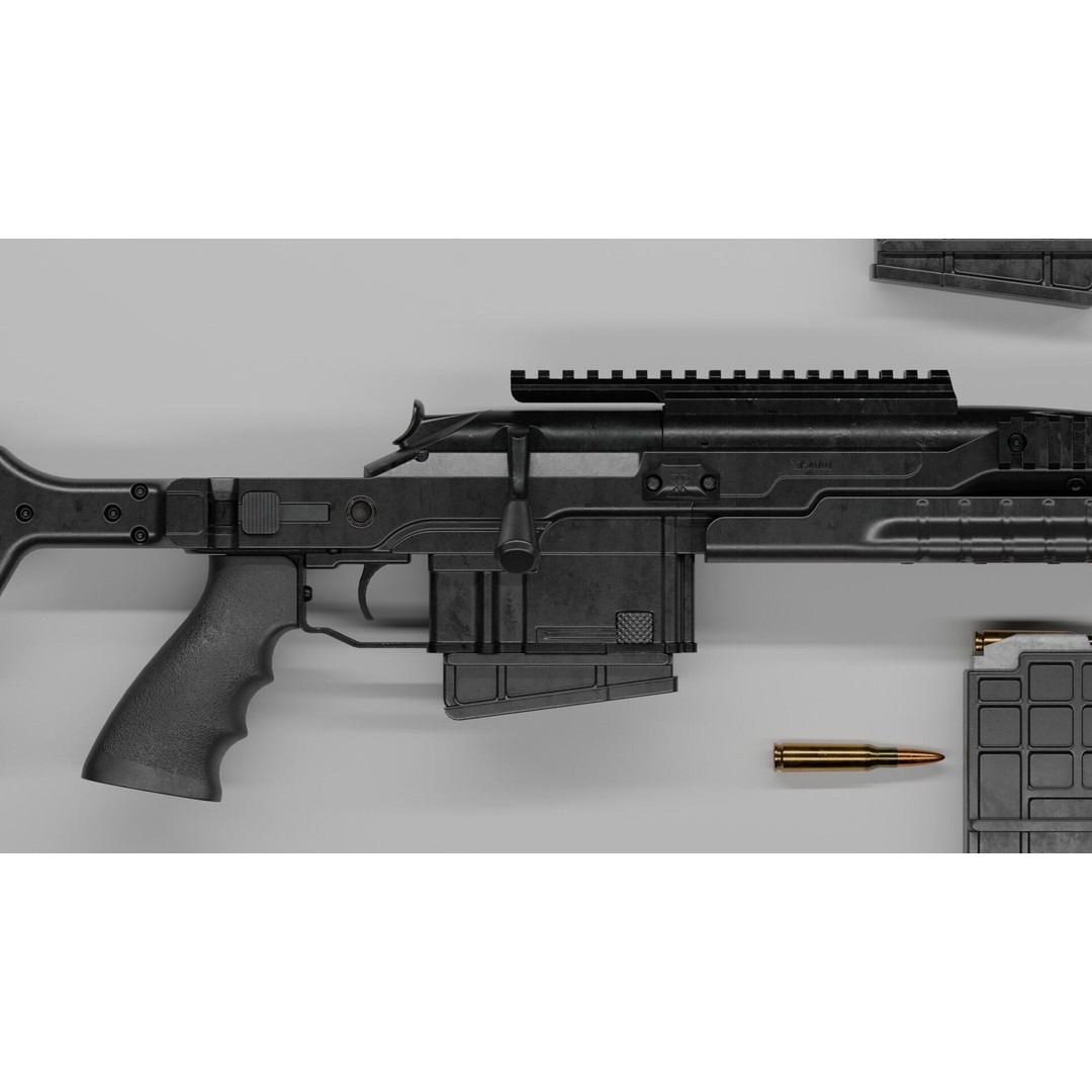 Blaser R93 XTEK Limited Australia 3D Model – Low Poly Game Asset, FBX - View 5