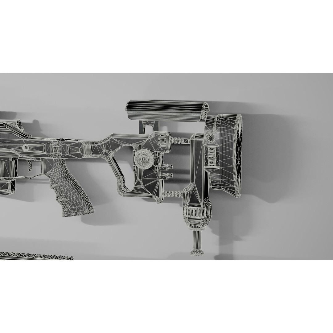 Blaser R93 XTEK Limited Australia 3D Model – Low Poly Game Asset, FBX - View 50