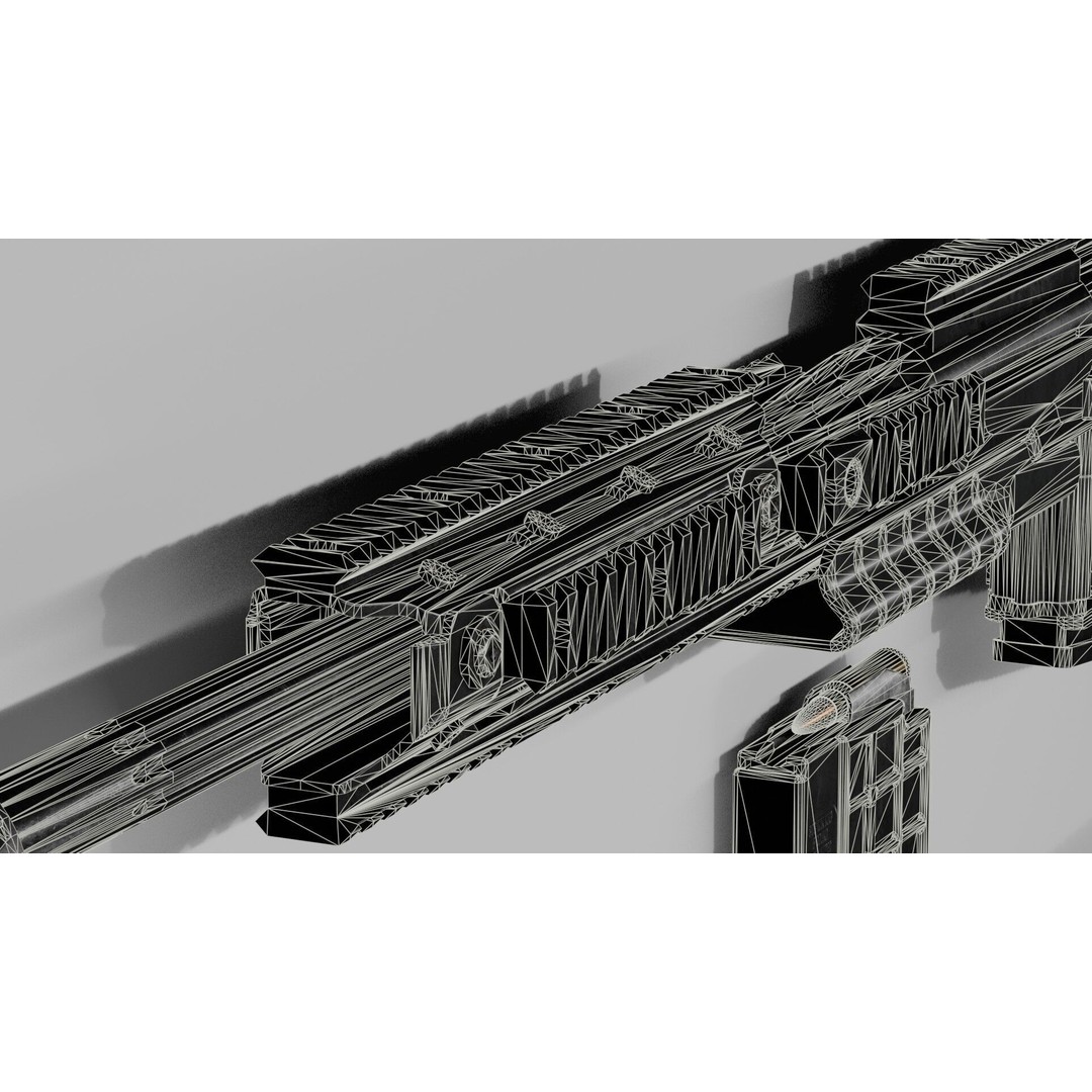 Blaser R93 XTEK Limited Australia 3D Model – Low Poly Game Asset, FBX - View 52