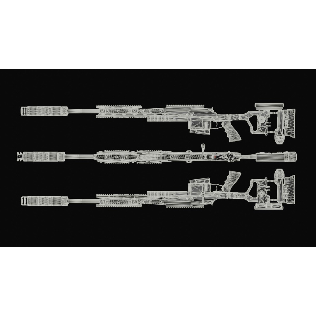 Blaser R93 XTEK Limited Australia 3D Model – Low Poly Game Asset, FBX - View 55