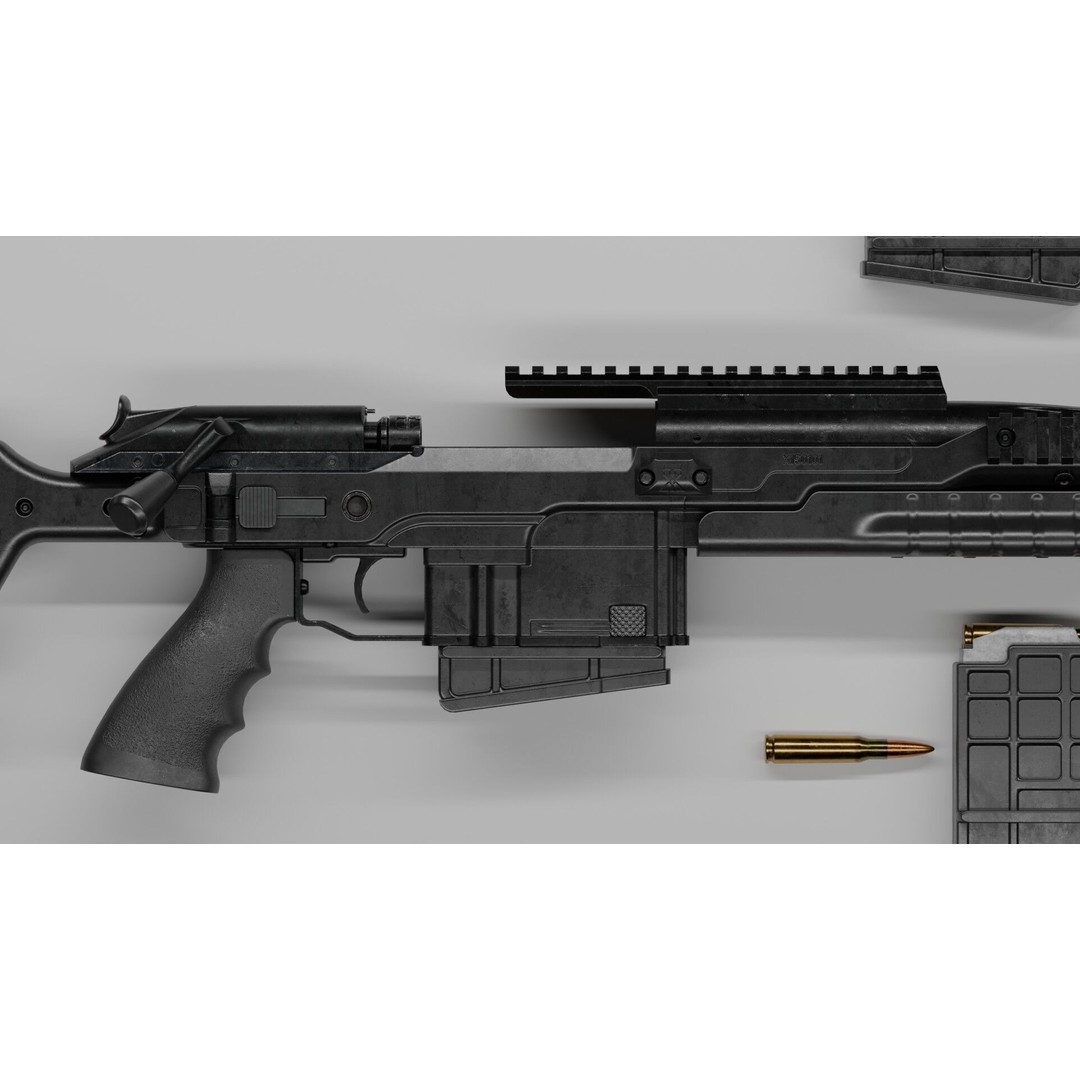 Blaser R93 XTEK Limited Australia 3D Model – Low Poly Game Asset, FBX - View 6
