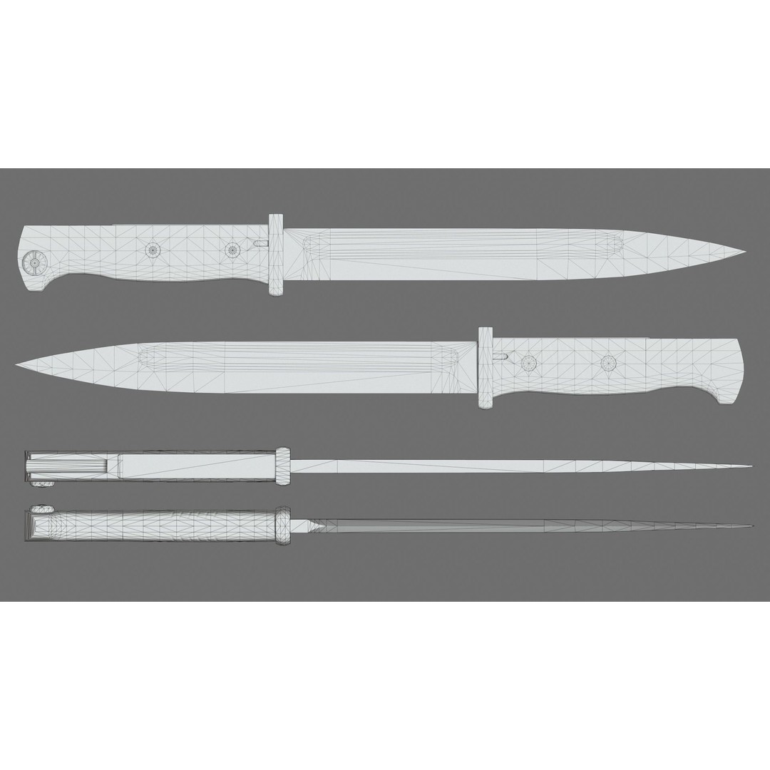 Karabiner 98k 3D Model – Low-Poly Rigged Military Weapon, FBX, OBJ, Blender - View 14