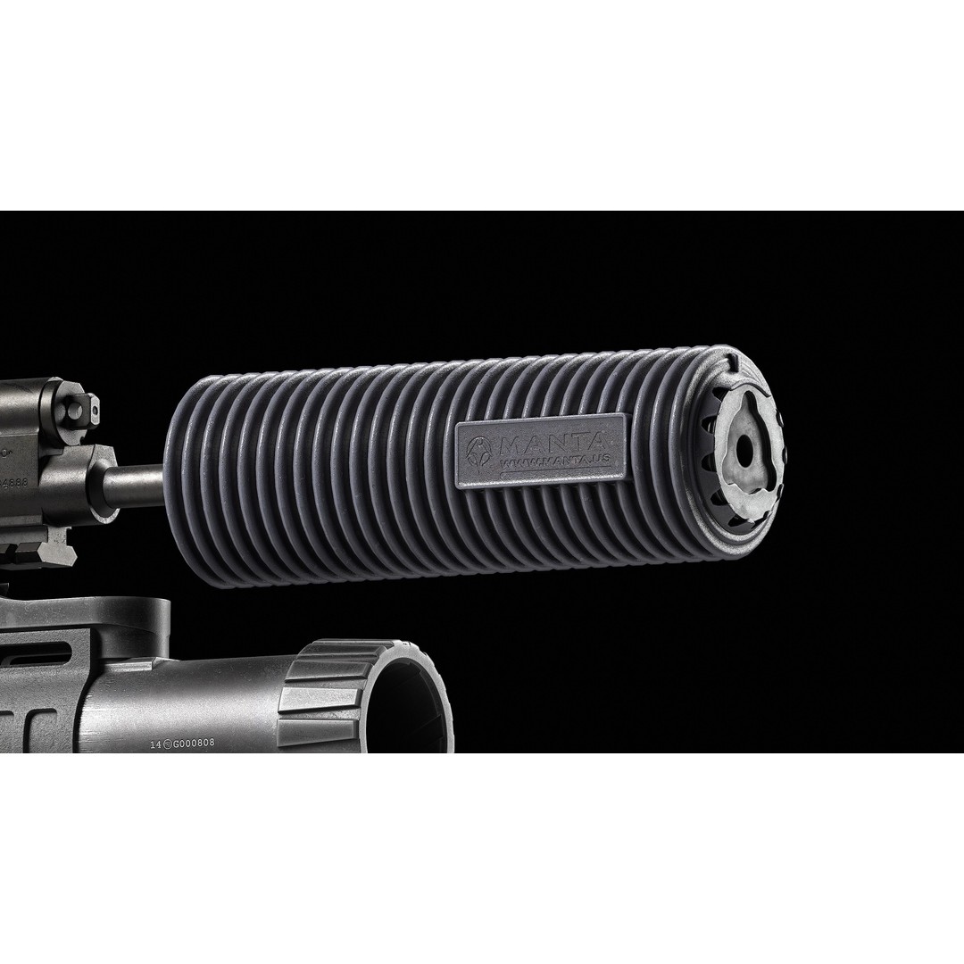 Manta Suppressor Cover 3D Model – Low Poly Game Ready Asset, FBX - View 4