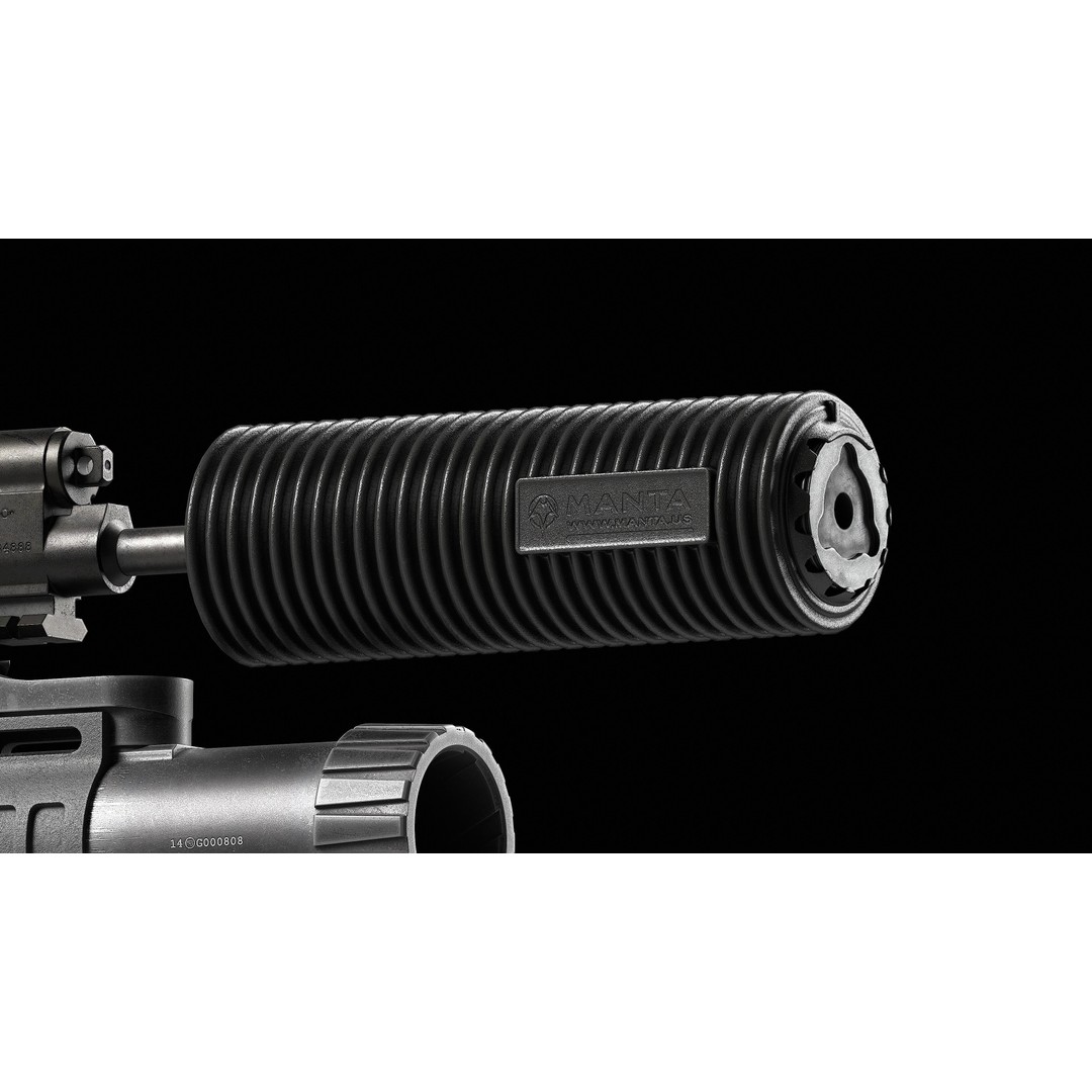 Manta Suppressor Cover 3D Model – Low Poly Game Ready Asset, FBX - View 5