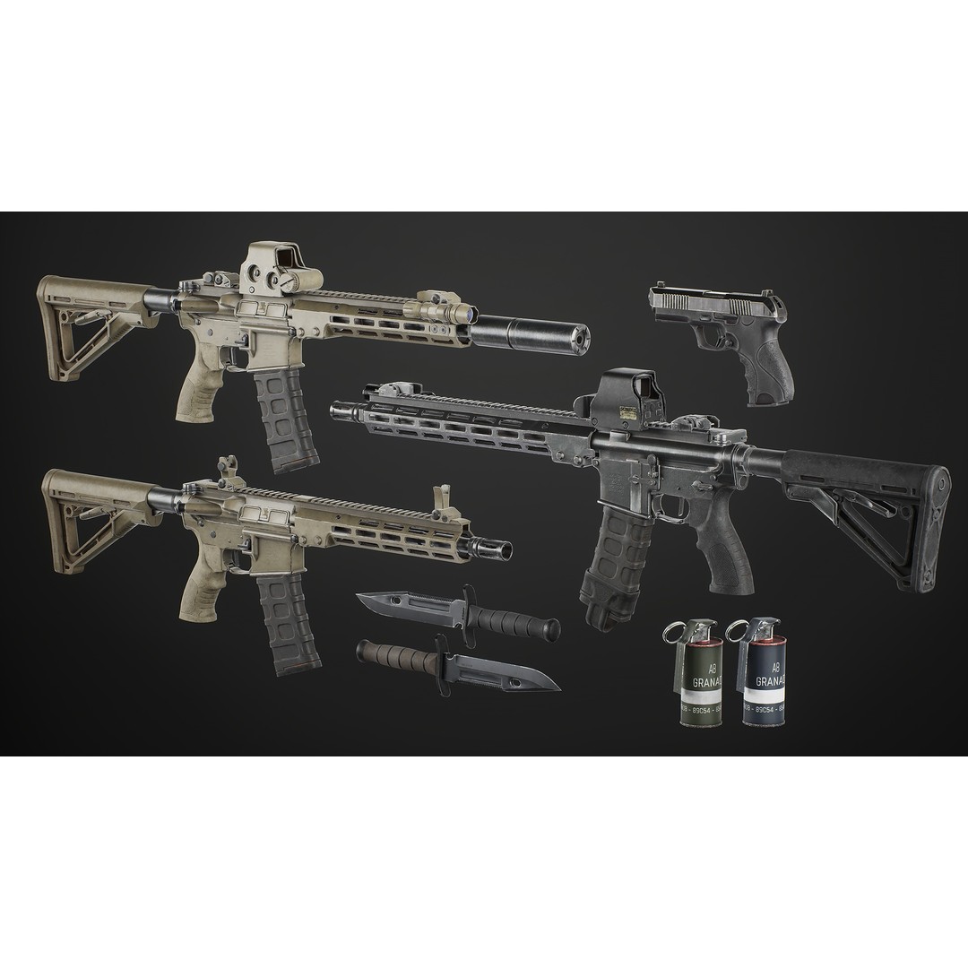 Modular Military Soldier 3D Model – Low Poly Game Ready Character, FBX