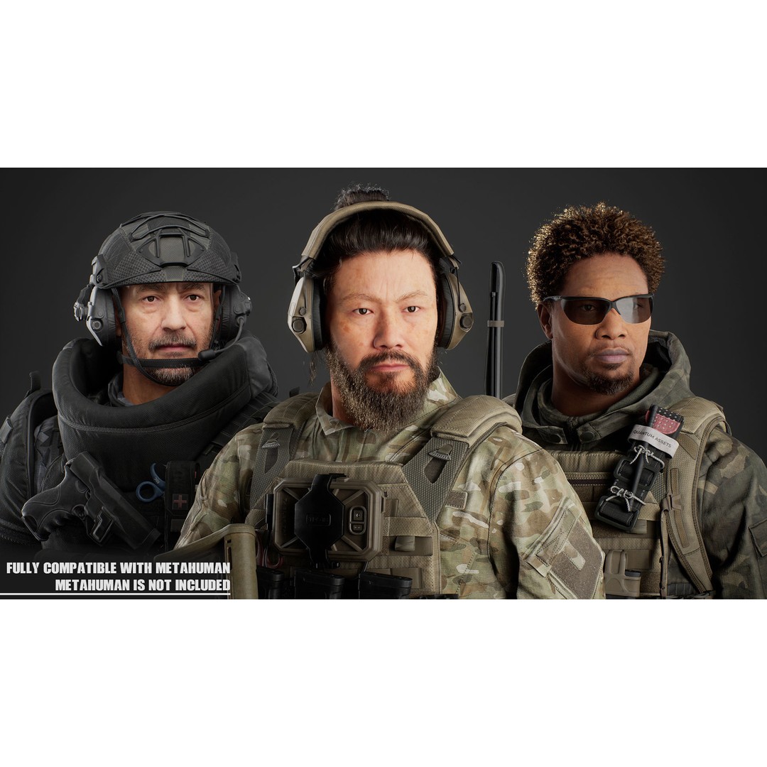 Modular Military Soldier 3D Model – Low Poly Game Ready Character, FBX - View 14