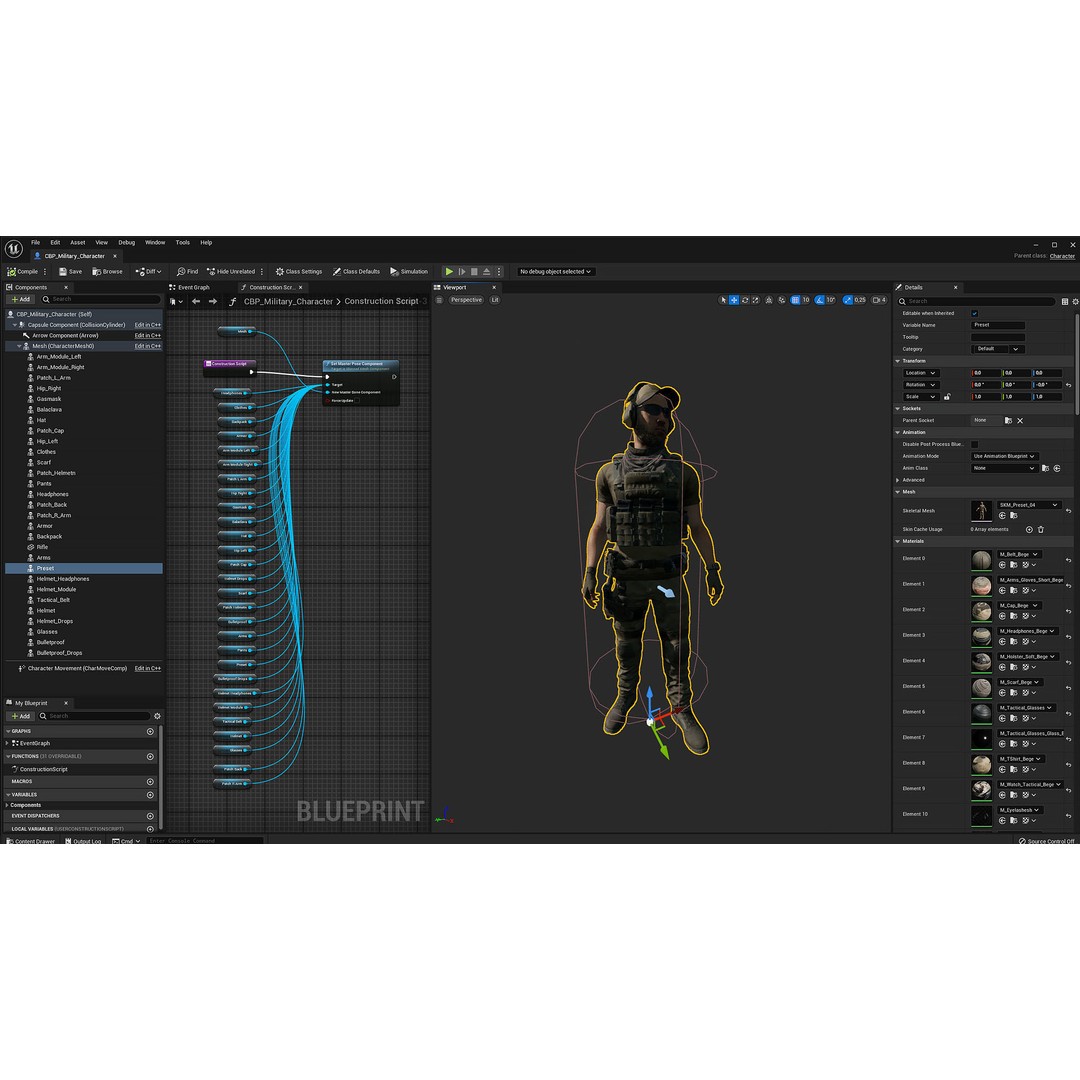 Modular Military Soldier 3D Model – Low Poly Game Ready Character, FBX - View 22