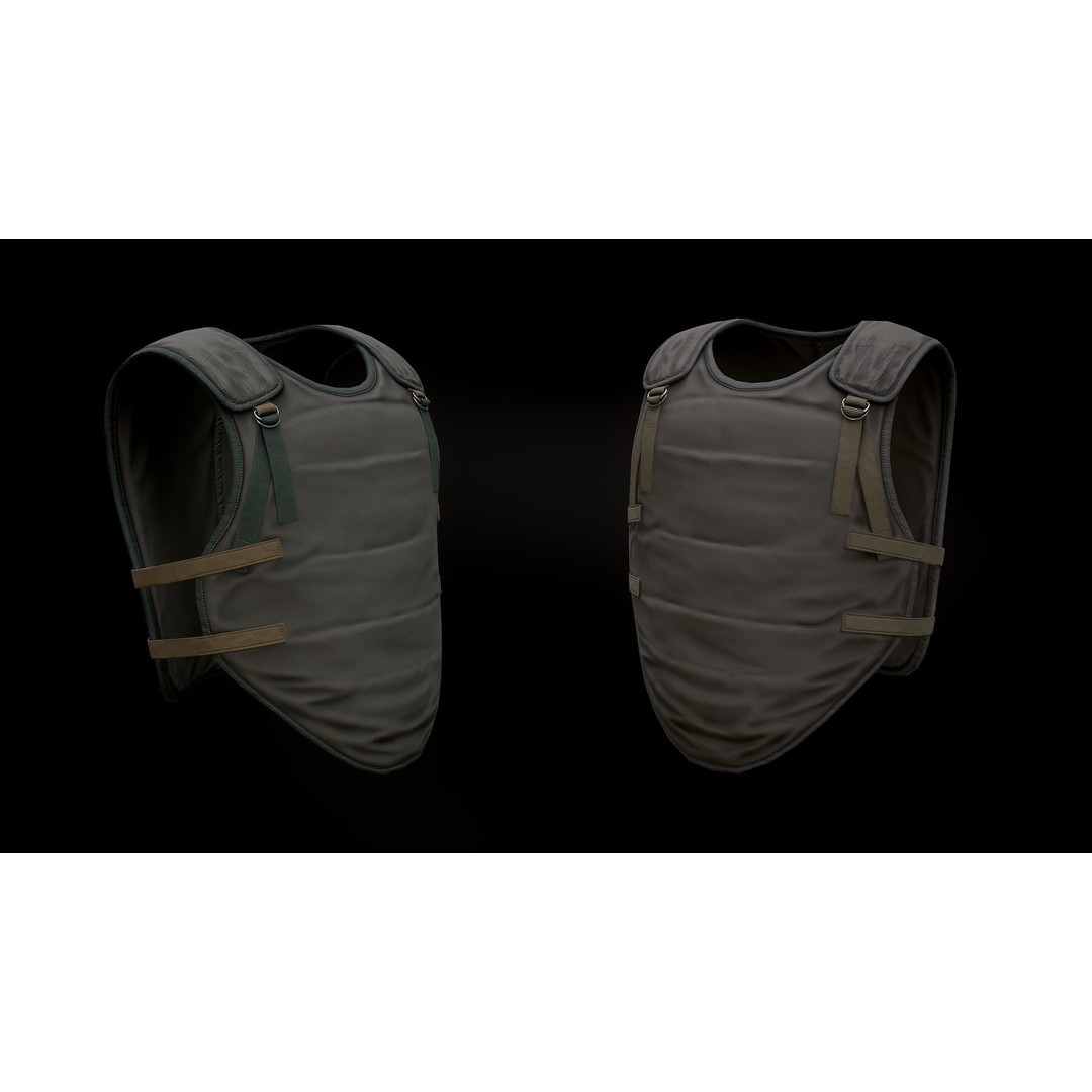 6B2 Body Armor 3D Model – Low Poly Game-Ready Asset, FBX - View 13