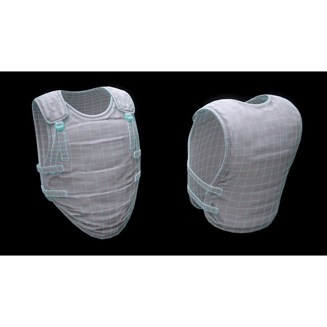 6B2 Body Armor 3D Model – Low Poly Game-Ready Asset, FBX - View 15