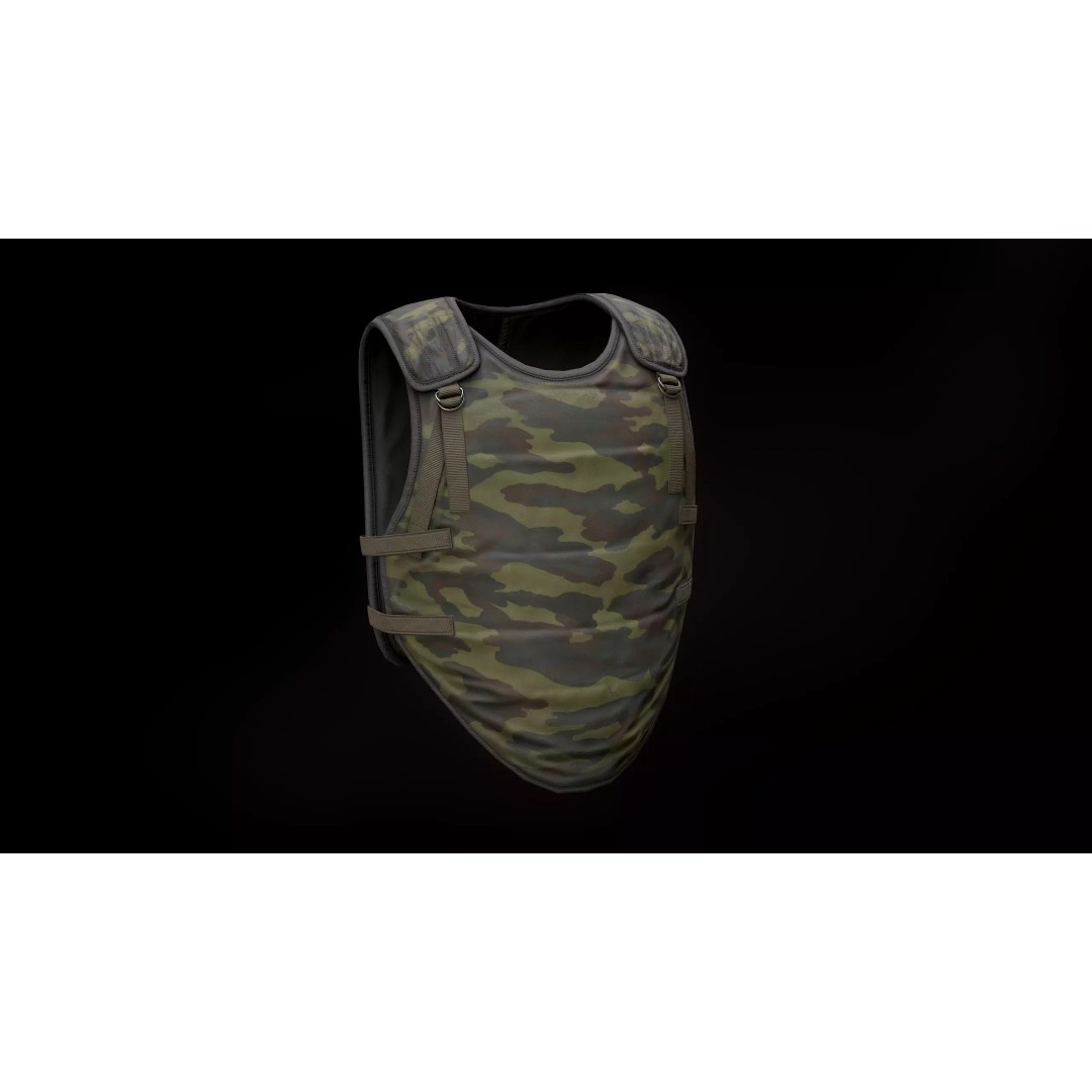 6B2 Body Armor 3D Model – Low Poly Game-Ready Asset, FBX - View 2