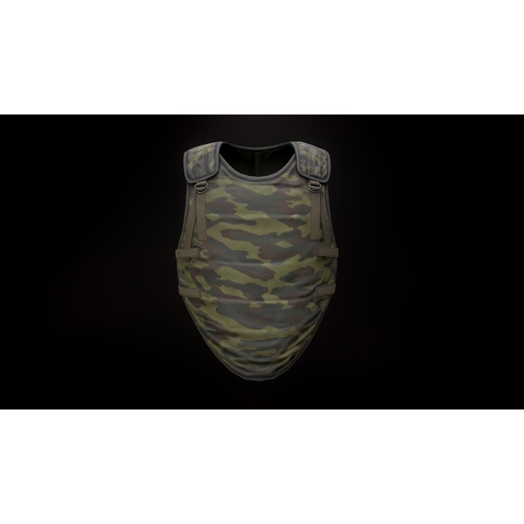 6B2 Body Armor 3D Model – Low Poly Game-Ready Asset, FBX - View 3
