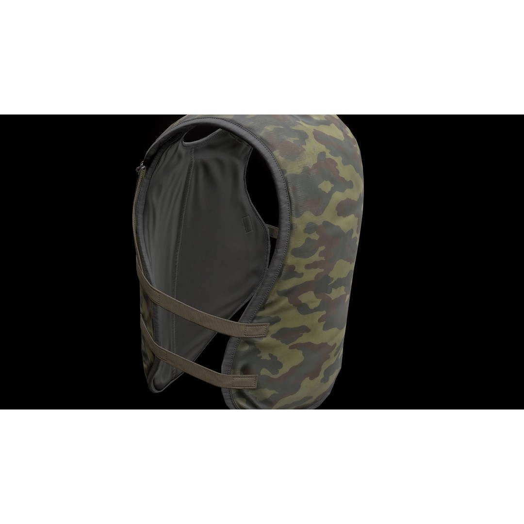 6B2 Body Armor 3D Model – Low Poly Game-Ready Asset, FBX - View 8