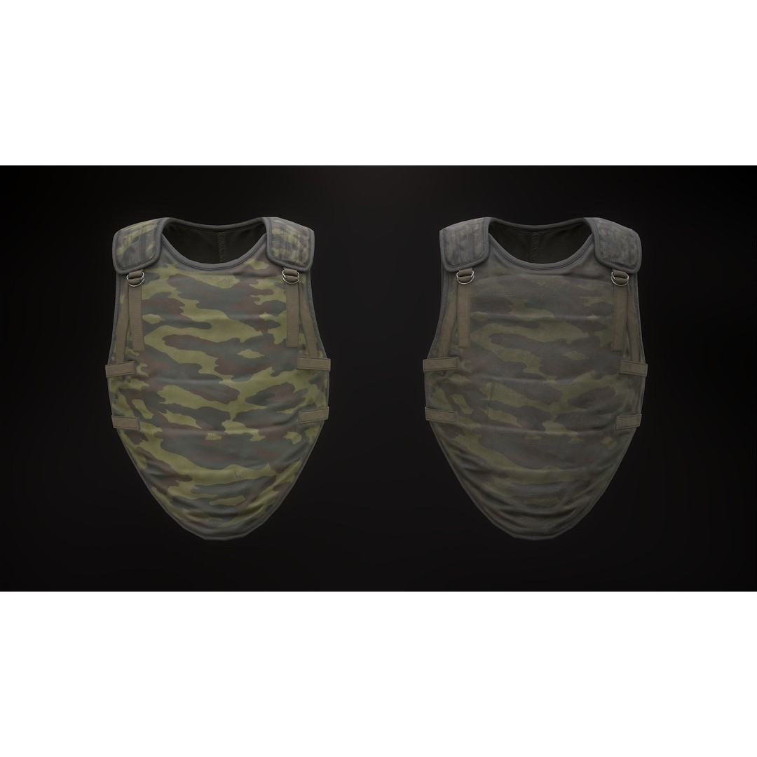 6B2 Body Armor 3D Model – Low Poly Game-Ready Asset, FBX - View 9