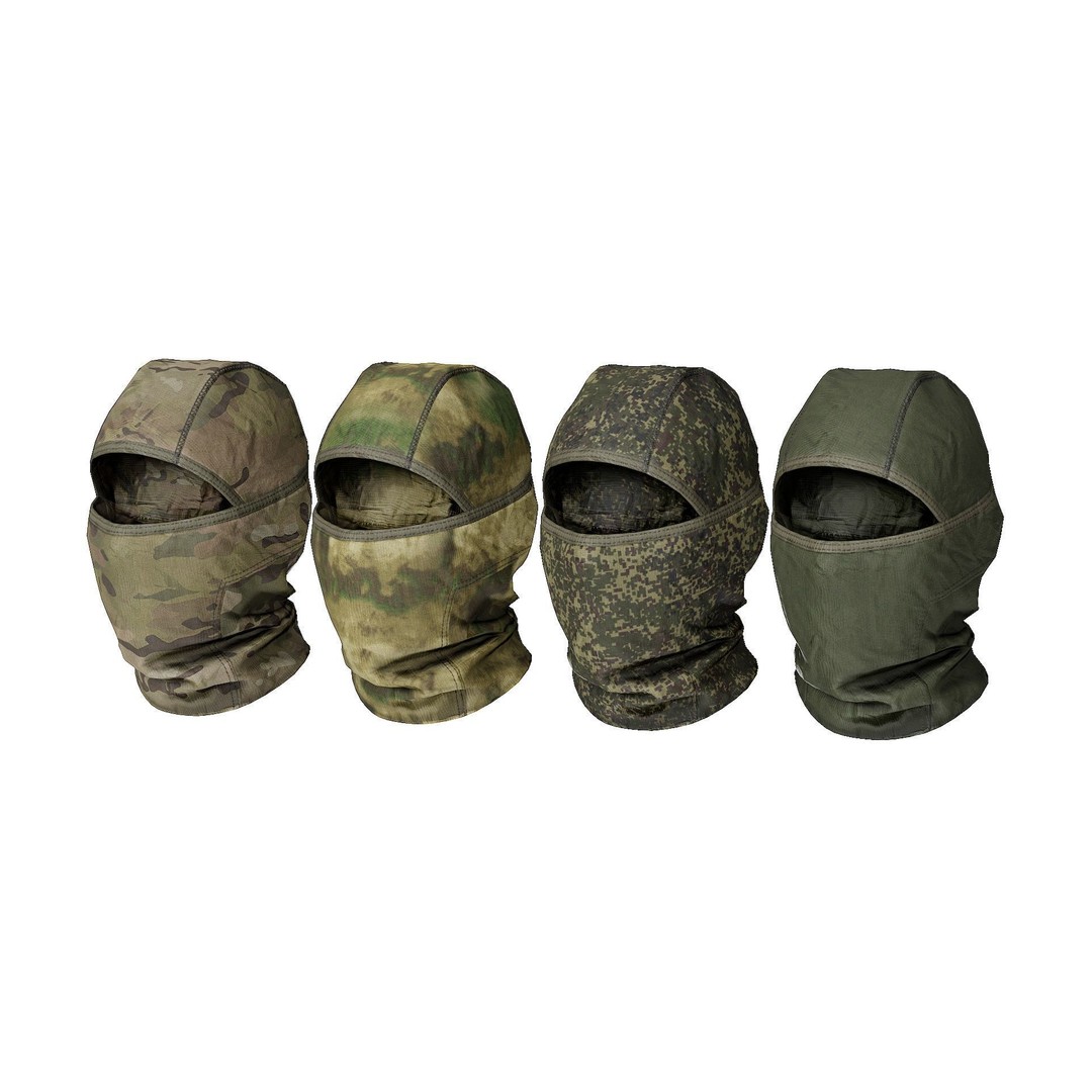 Balaclava 3D Model – Low Poly Tactical Headwear, Game Ready, PBR - View 3