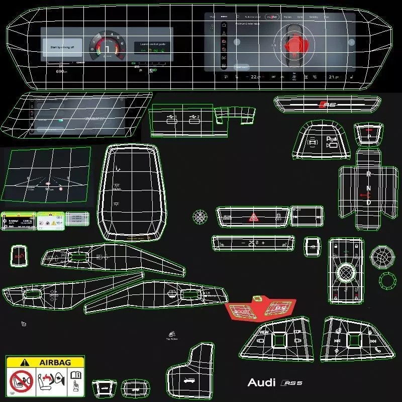 2027 Audi RS5 Sedan - High-Quality 3D Model