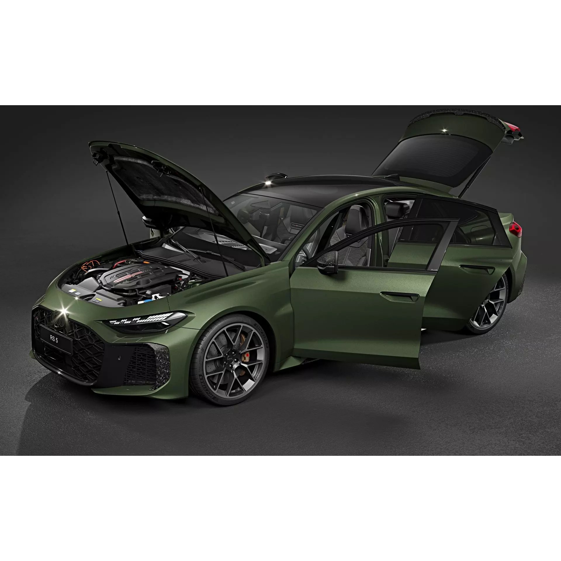 2027 Audi RS5 Sedan - High-Quality 3D Model - View 4