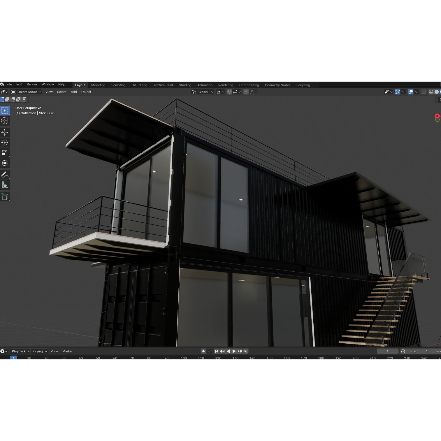 Container House - Game-Ready 3D Model - View 22