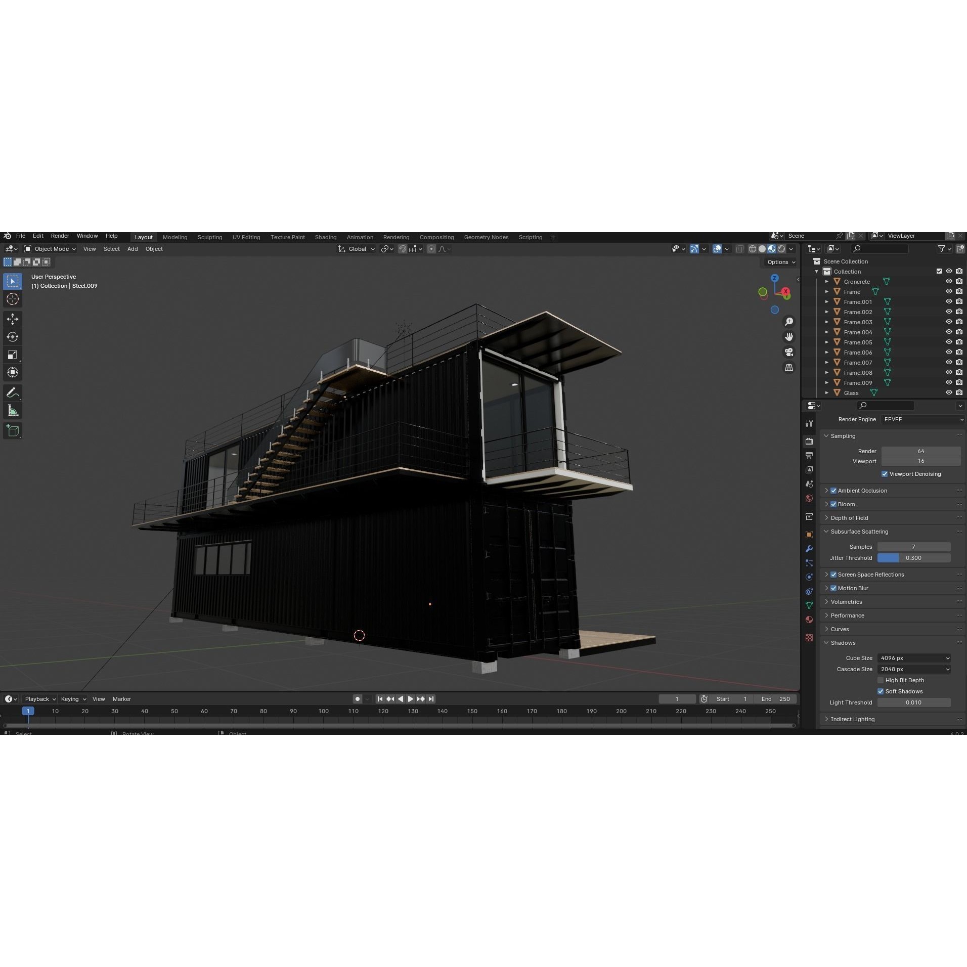 Container House - Game-Ready 3D Model - View 23