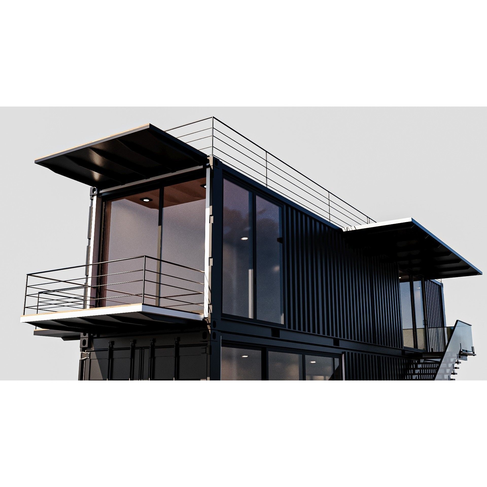 Container House - Game-Ready 3D Model - View 5