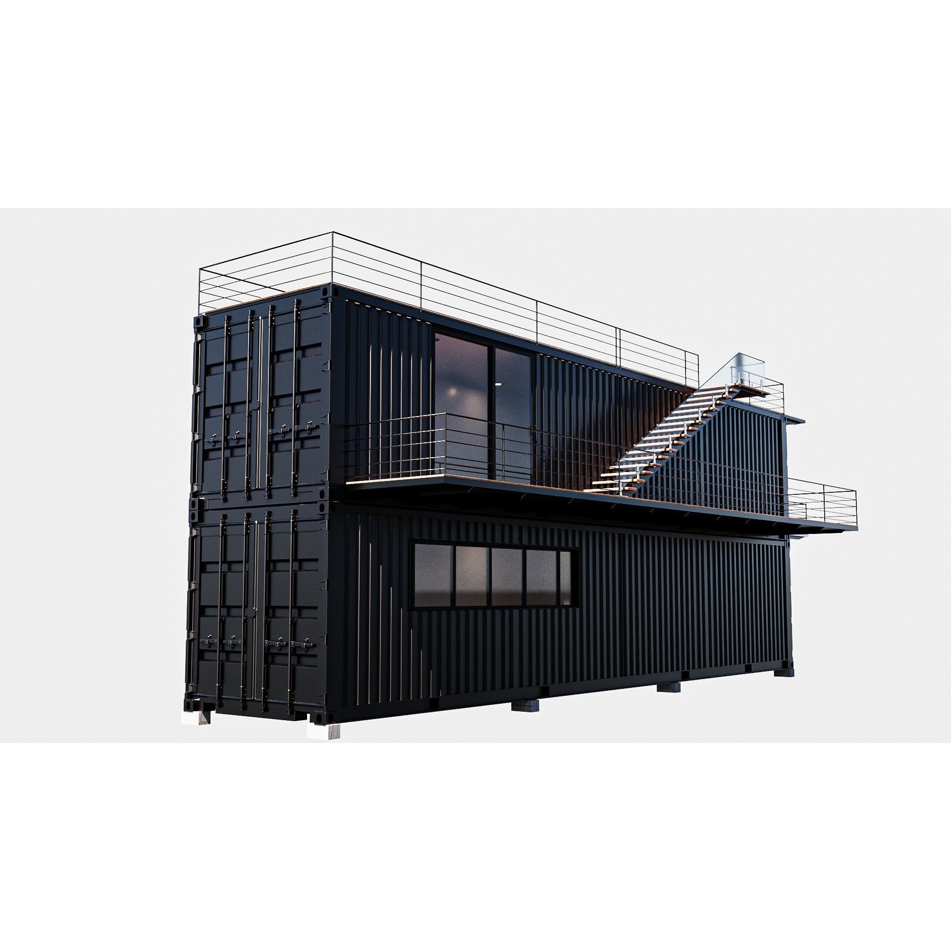 Container House - Game-Ready 3D Model - View 8