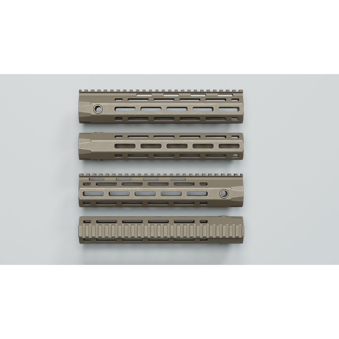AR-15 3D Model – Low Poly URX-4 Handguards, FBX - View 12