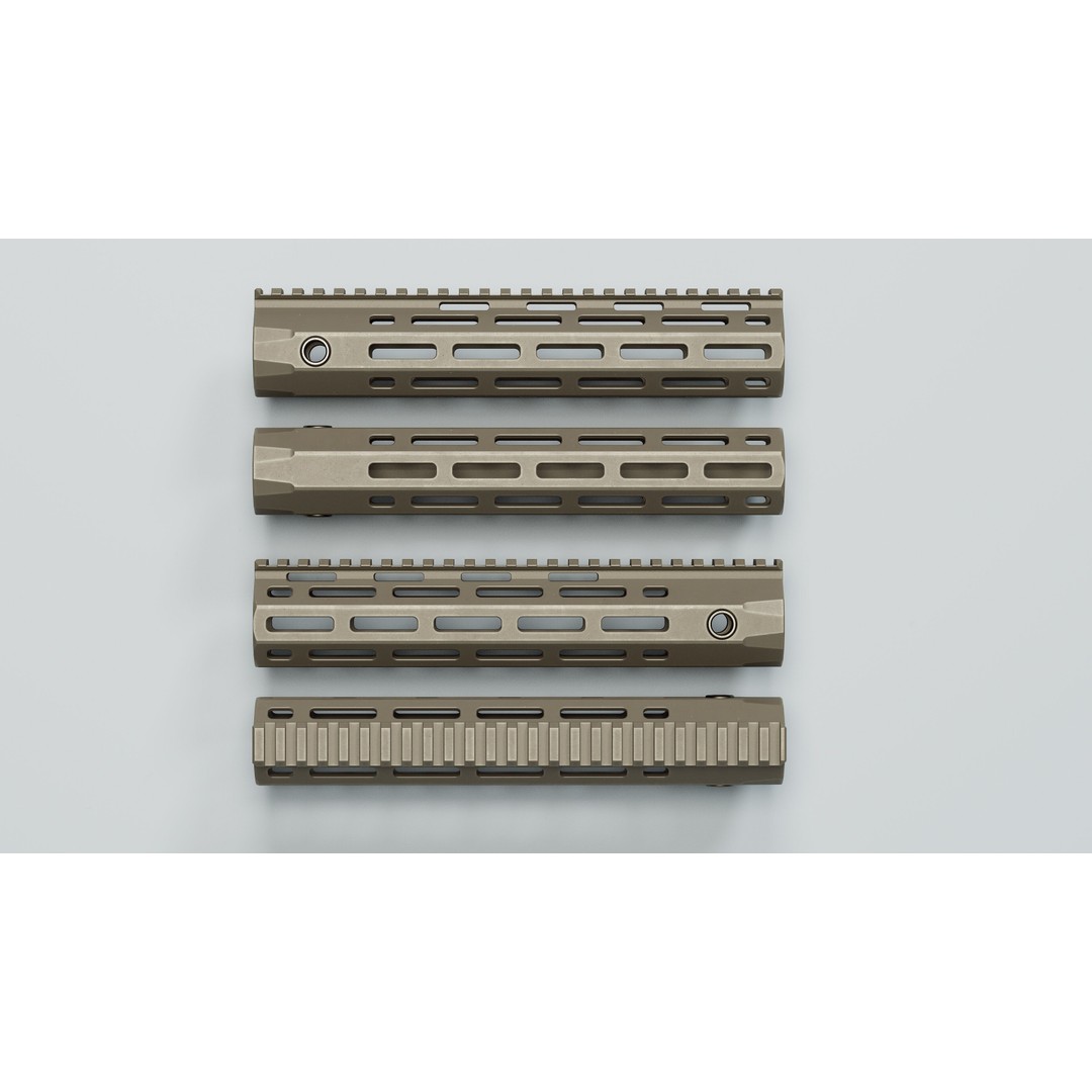 AR-15 3D Model – Low Poly URX-4 Handguards, FBX - View 13