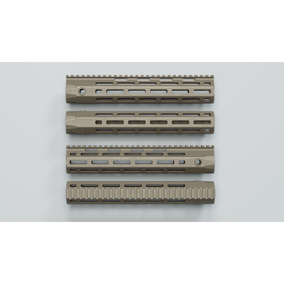 AR-15 3D Model – Low Poly URX-4 Handguards, FBX - View 15