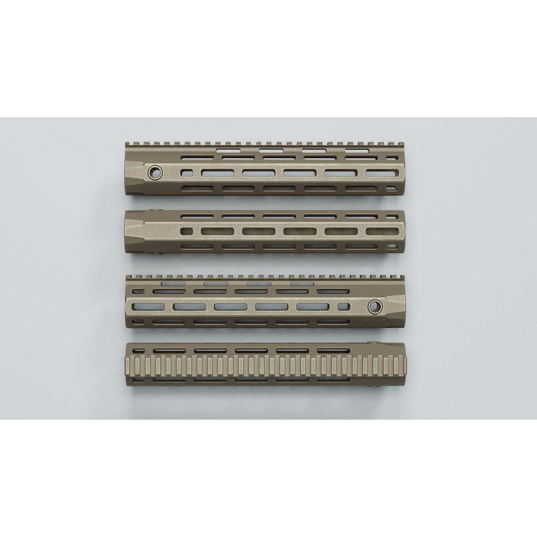AR-15 3D Model – Low Poly URX-4 Handguards, FBX - View 16