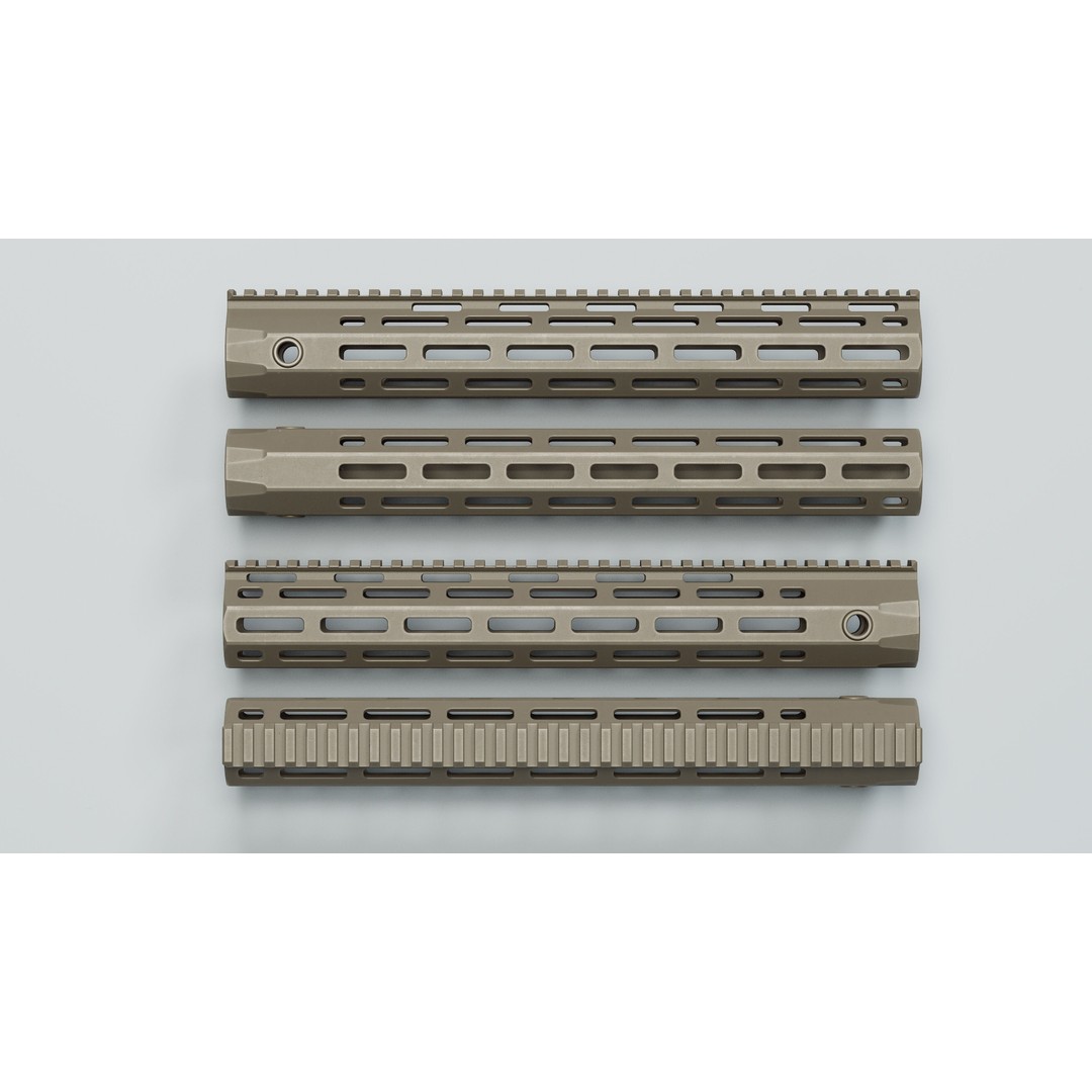 AR-15 3D Model – Low Poly URX-4 Handguards, FBX - View 18