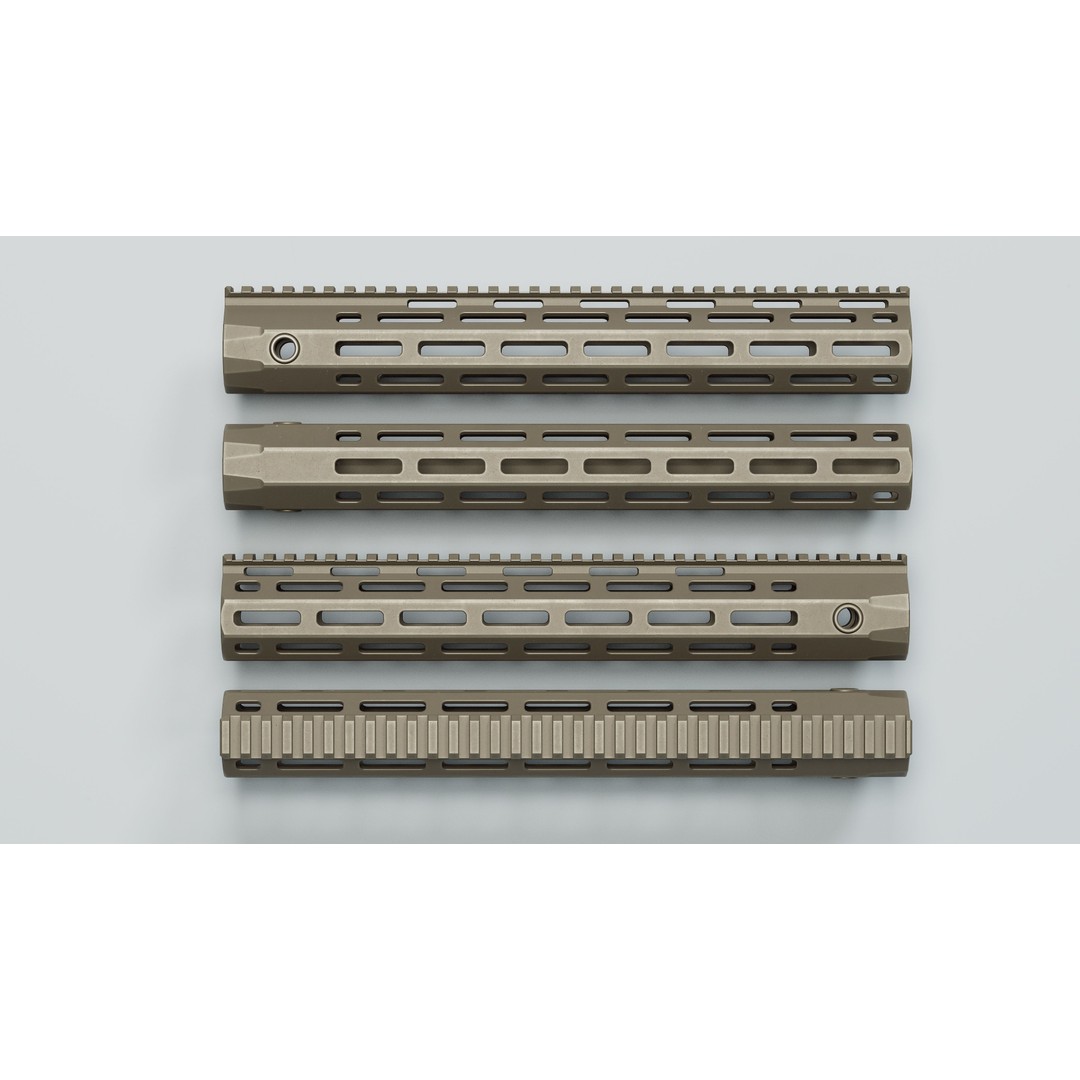AR-15 3D Model – Low Poly URX-4 Handguards, FBX - View 19
