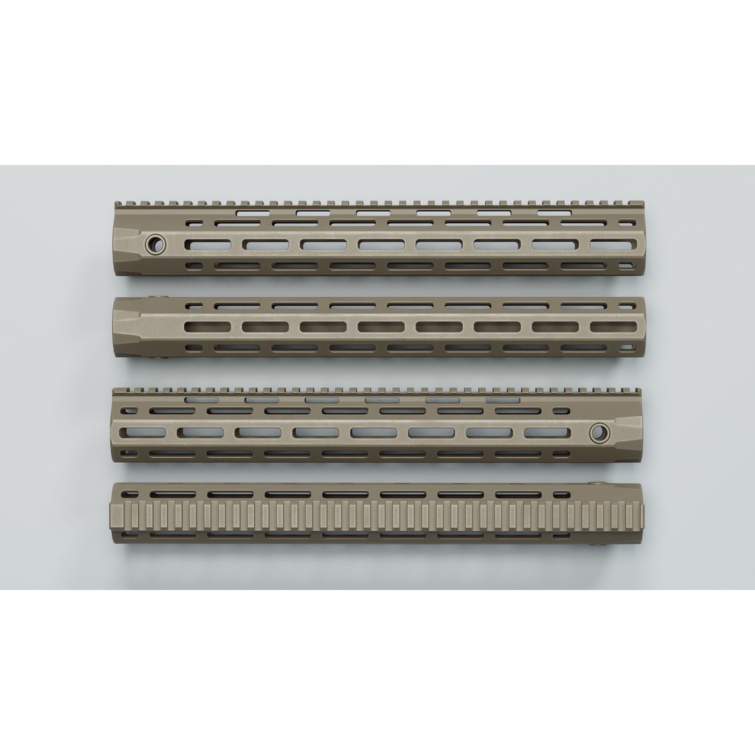 AR-15 3D Model – Low Poly URX-4 Handguards, FBX - View 21