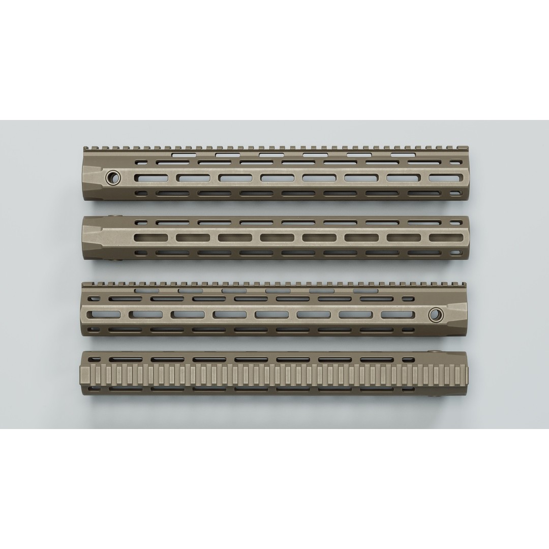 AR-15 3D Model – Low Poly URX-4 Handguards, FBX - View 22