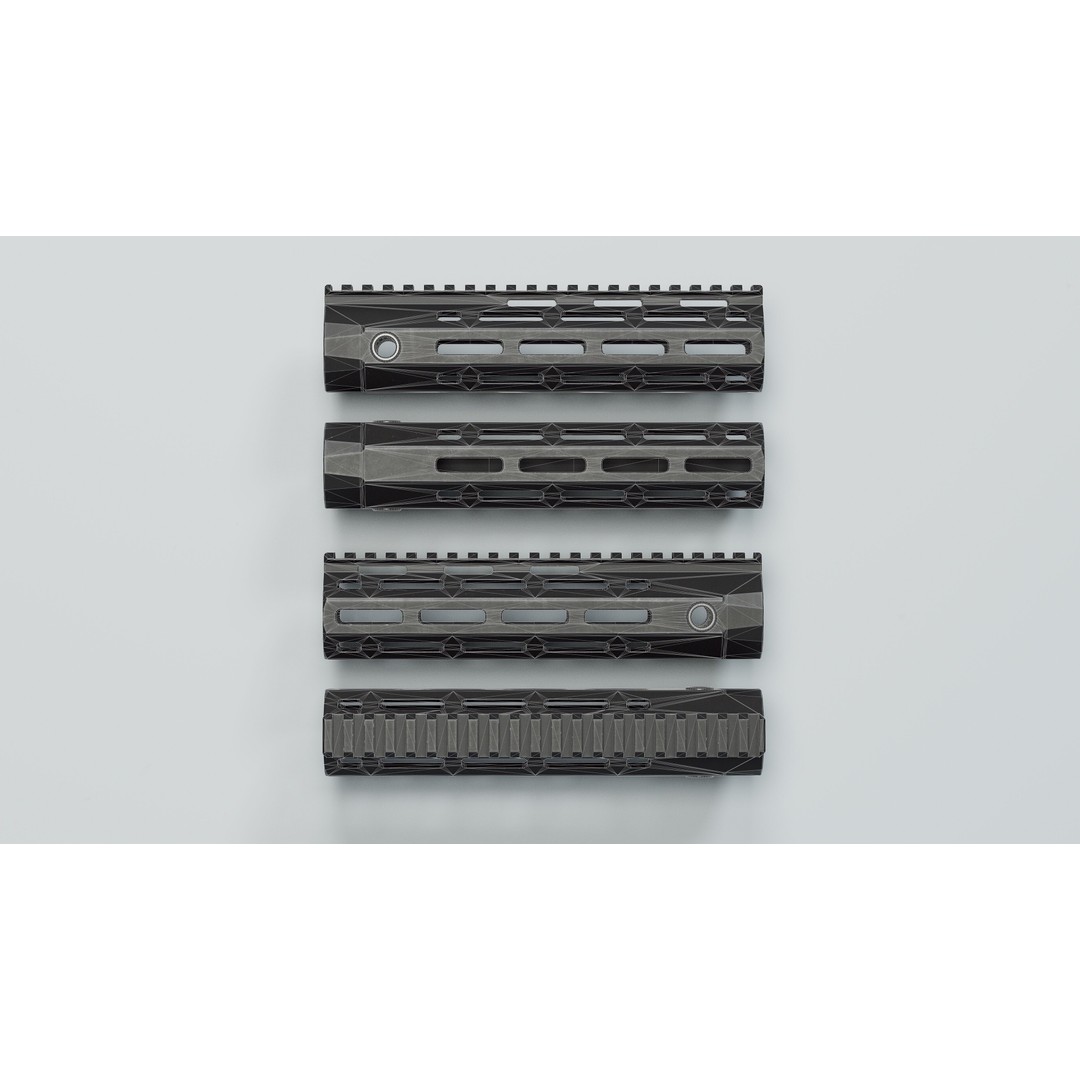 AR-15 3D Model – Low Poly URX-4 Handguards, FBX - View 24