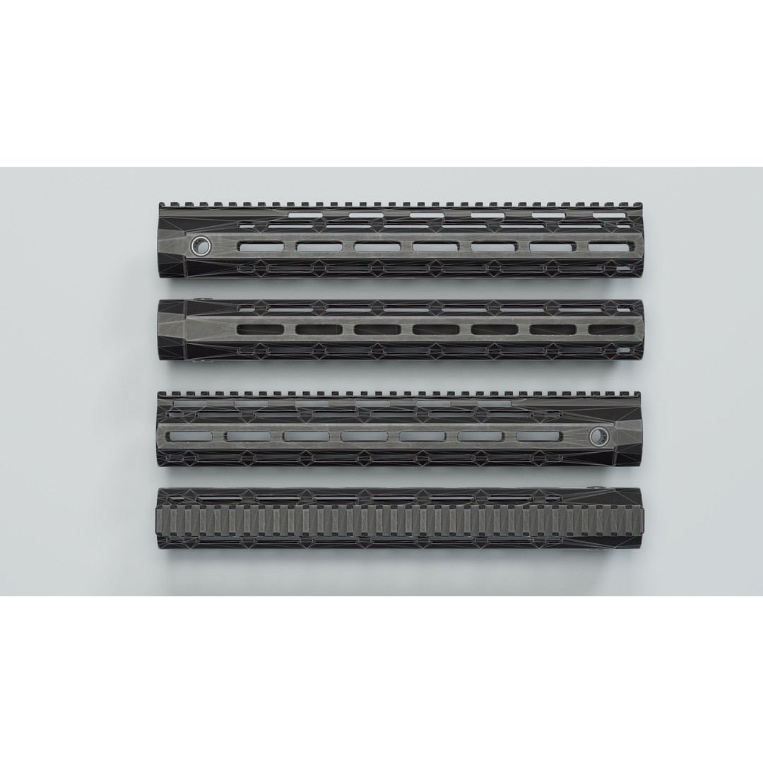 AR-15 3D Model – Low Poly URX-4 Handguards, FBX - View 27