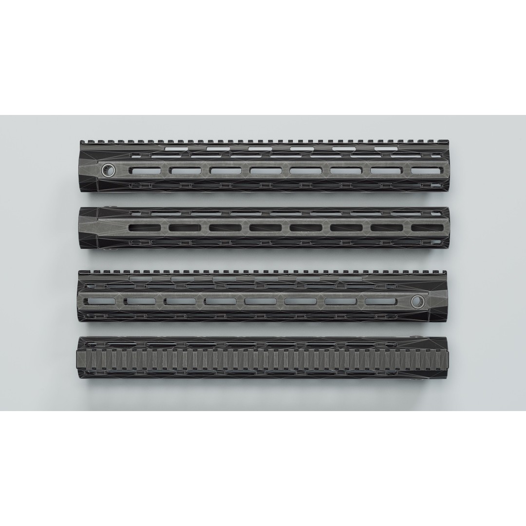 AR-15 3D Model – Low Poly URX-4 Handguards, FBX - View 28