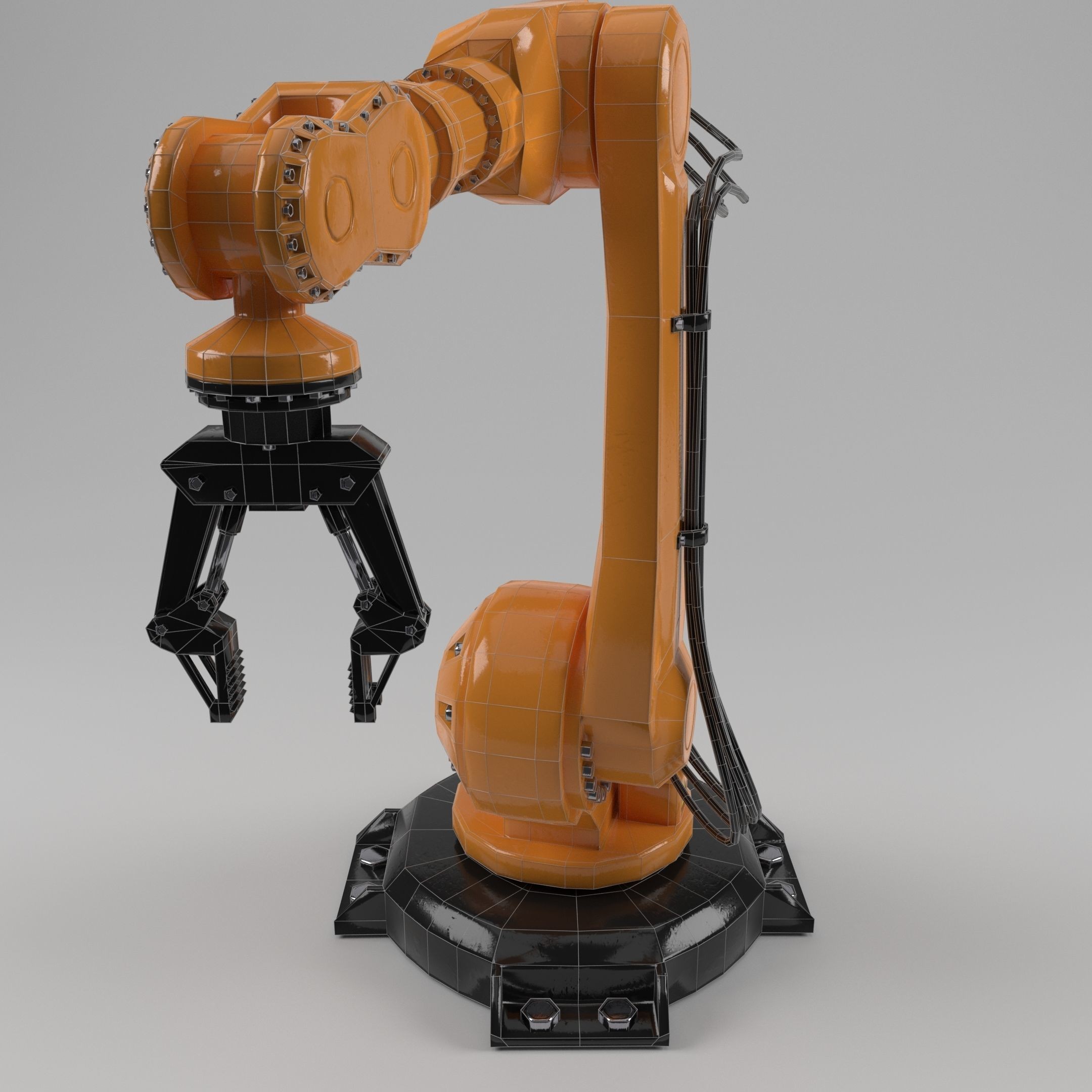 Industrial Robot Arm - Low-Poly Game-Ready 3D Model