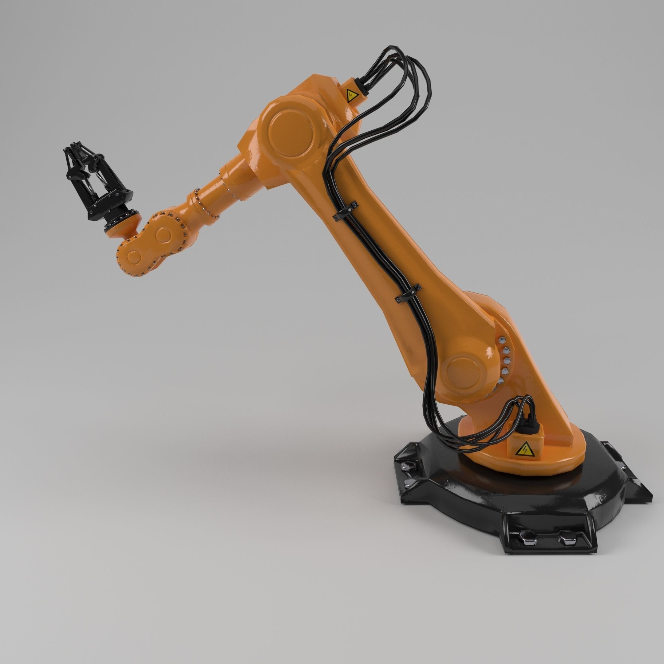 Industrial Robot Arm - Low-Poly Game-Ready 3D Model - View 10