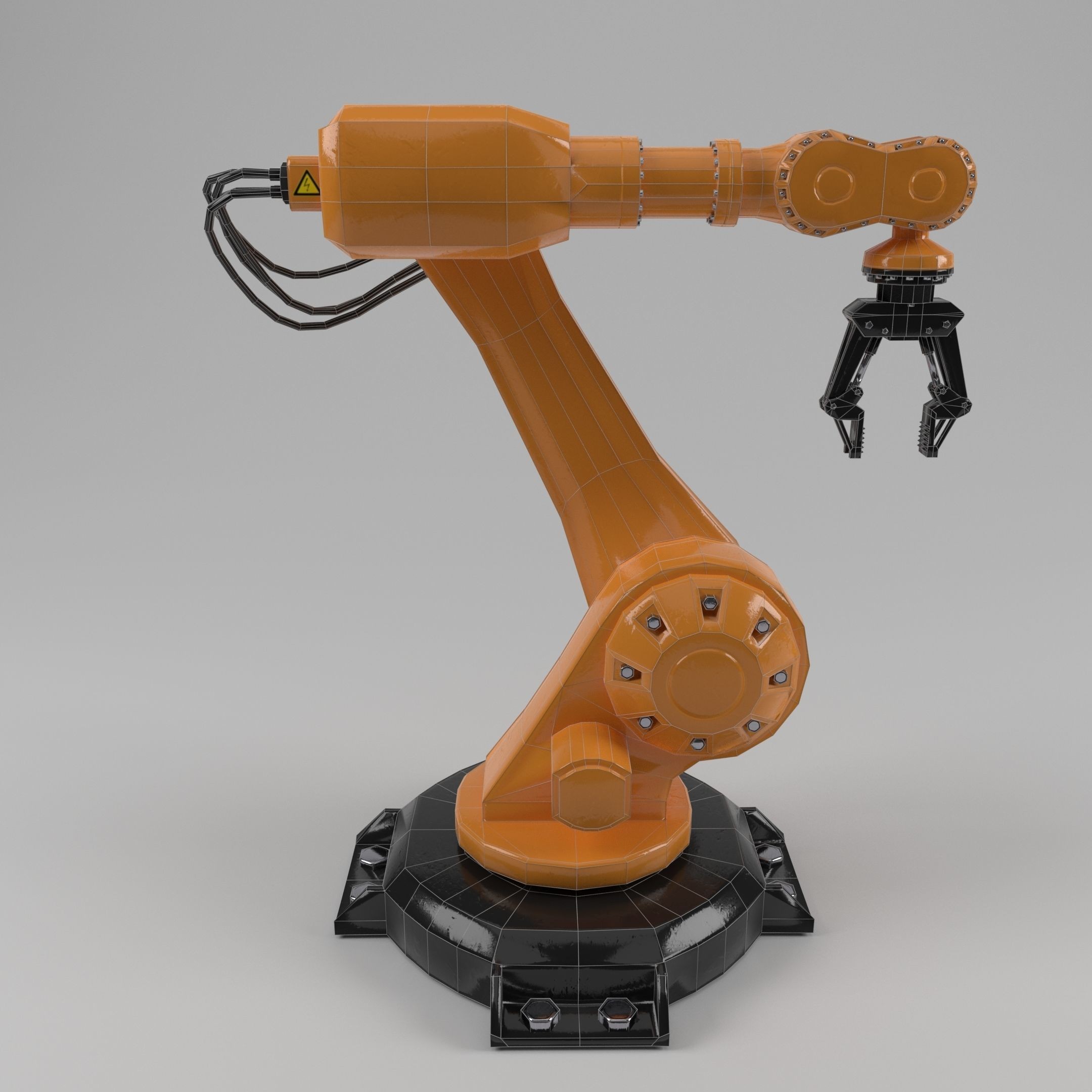 Industrial Robot Arm - Low-Poly Game-Ready 3D Model - View 15
