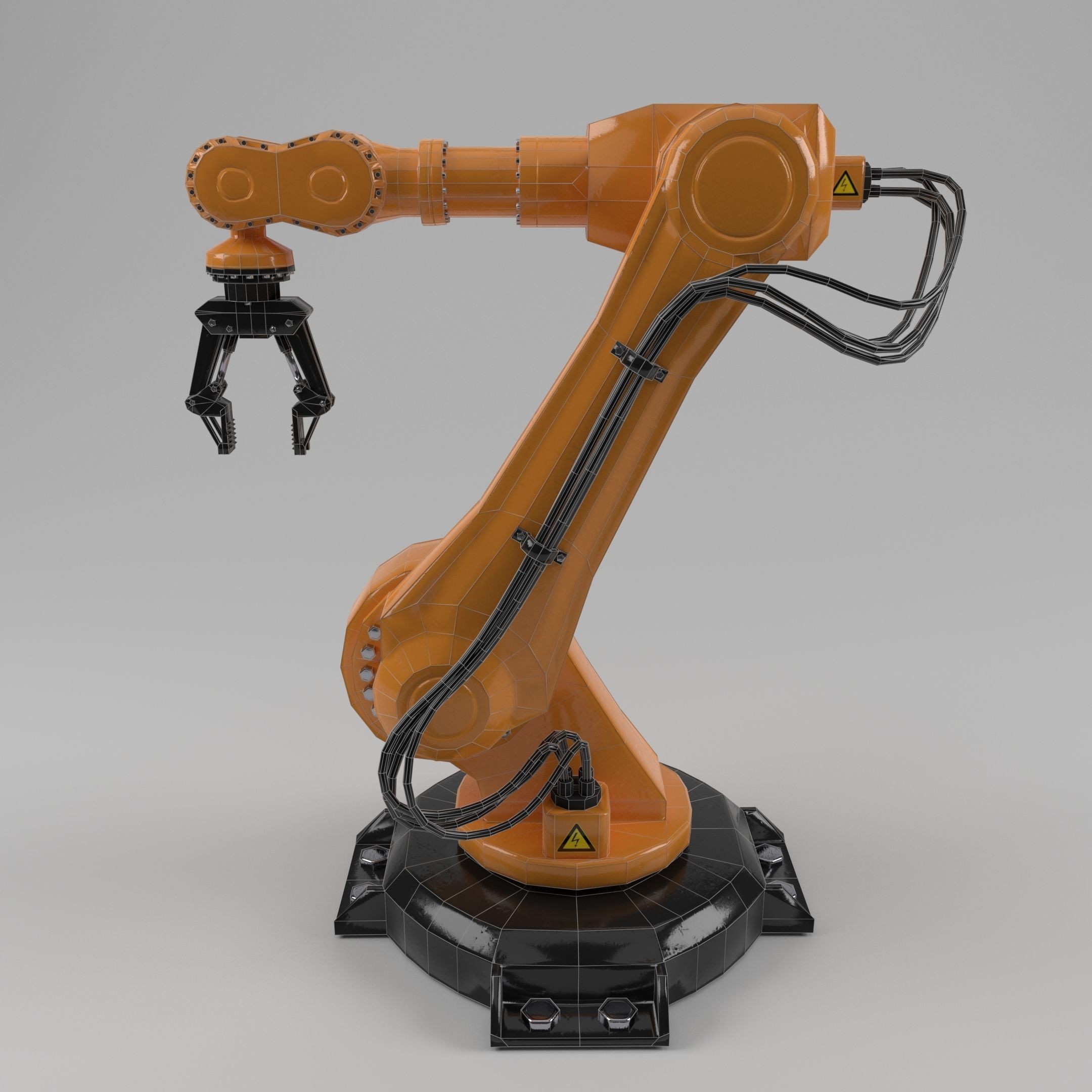 Industrial Robot Arm - Low-Poly Game-Ready 3D Model - View 16
