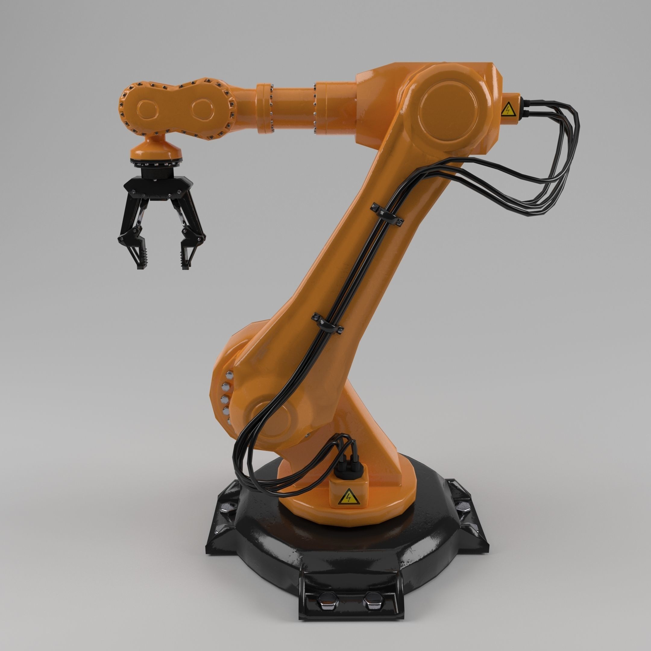 Industrial Robot Arm - Low-Poly Game-Ready 3D Model - View 4