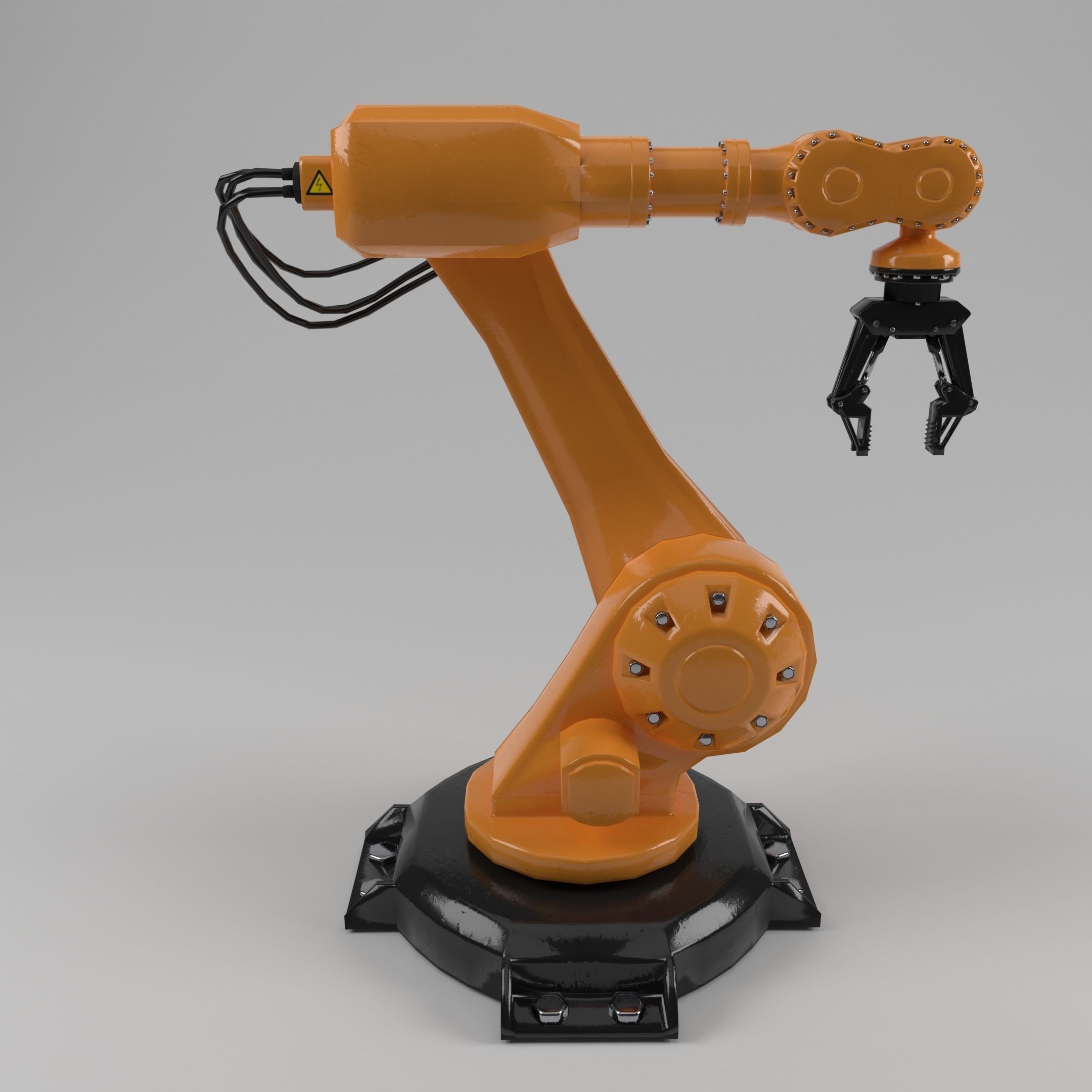 Industrial Robot Arm - Low-Poly Game-Ready 3D Model - View 6